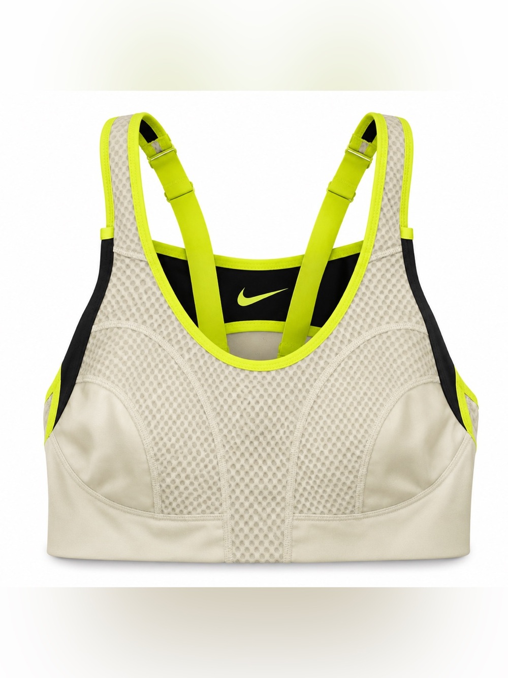 Nike Alpha UltraBreathe Dri-FIT ADV Womens High Support Sports Bra Mesh Volt Gym